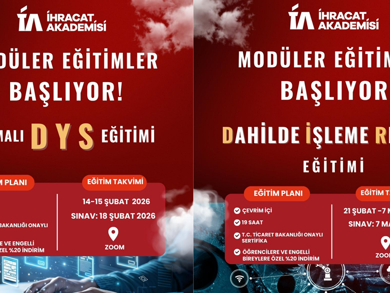 İhracat Akademisi DYS-DİR Çevrim İçi Eğitim Programları